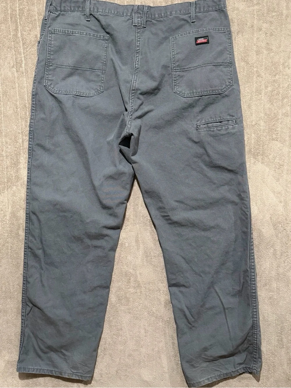 Dickies Y2K Carpenter Pants Men’s 42x32 Gray Distressed Workwear Canvas Outdoor